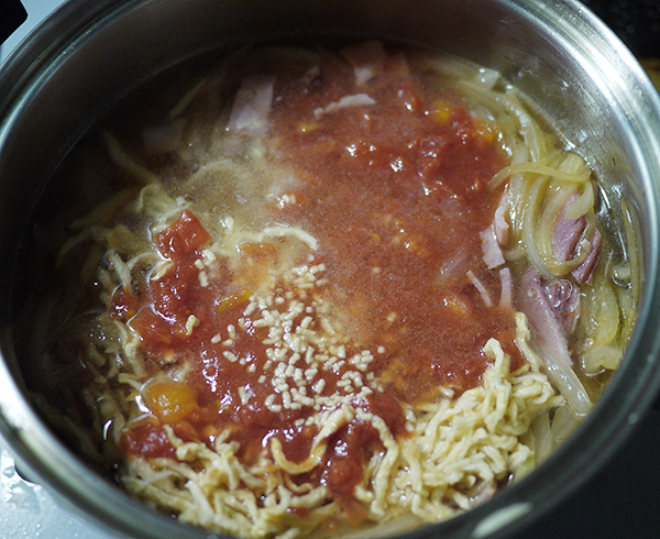 切り干し大根トマトスープ作り方3